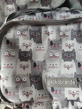 Geckobrands Kitty Cat Print Backpack & Lunch Bag Set
